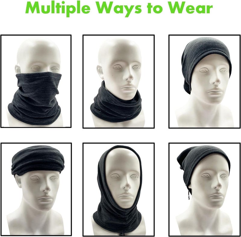 Beurlike 2 Pack Winter Neck Warmer Gaiter Women Men Fleece Warm Windproof Face Scarf Cover Ski Mask for Cold Weather - Image 5